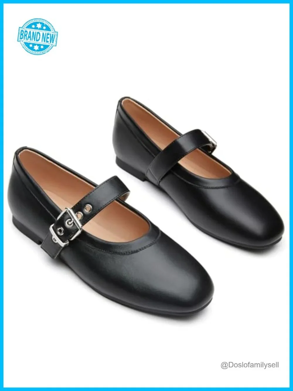 Mary Jane Flats Women PU Suede Memory Foam Comfortable Dressy Shoes